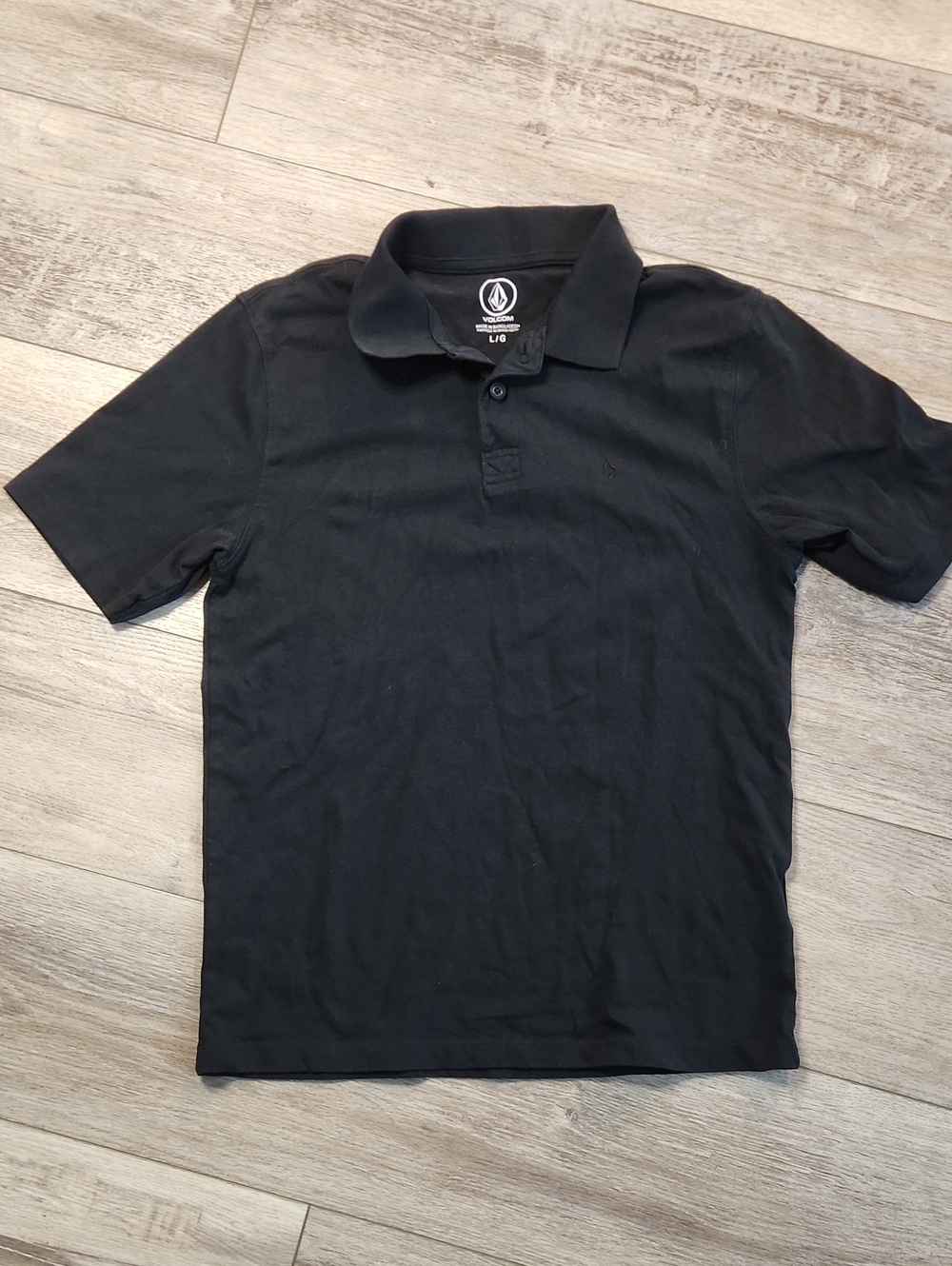 Volcom Kids Black Short-Sleeve Polo